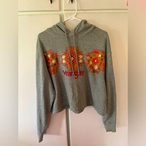 Wrangler Aztec Print Cropped Hoodie